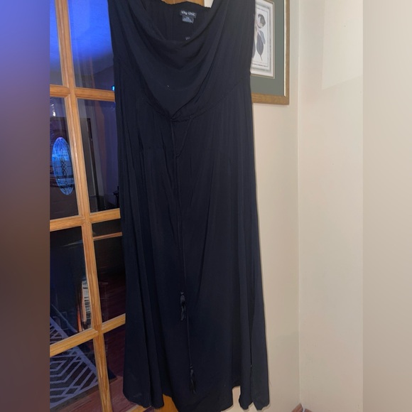 City Chic Summer Nights black strapless dress with tassel 16W NWT lbd autumn - Picture 4 of 8